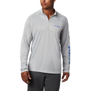 Columbia Muške Puloveri - PFG Terminal Tackle 1/4 Zip Big Sive Plave | RAUT-40935